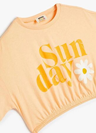Koton Turuncu Kız Çocuk T-Shirt 4SKG10074AK