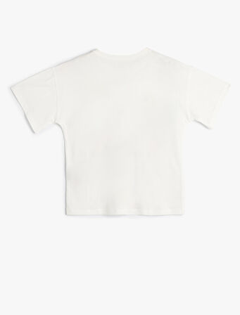 Papağanlı Tişört Kısa Kollu Bisiklet Yaka Pamuklu