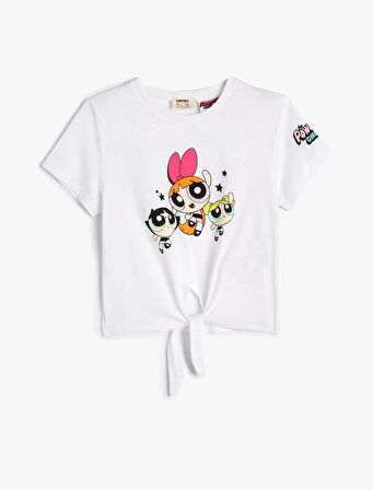 4SKG10140AK Koton Kız Çocuk T-shirt BEYAZ