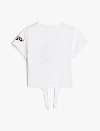4SKG10140AK Koton Kız Çocuk T-shirt BEYAZ