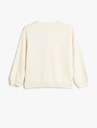 4SKG10146AK Koton Kız Çocuk Sweat BEJ