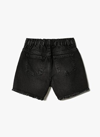 Koton Yüksek Bel Regular Fit Siyah Kız Çocuk Şort 4SKG40019AD