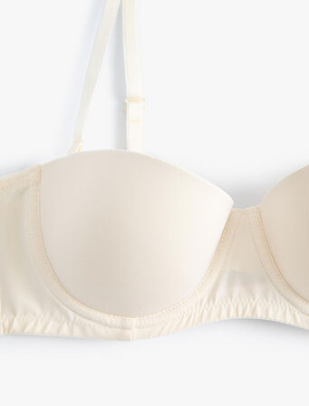 Dolgusuz Balenli Sütyen Straplez Kaplı