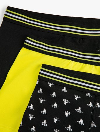 3'lü Boxer Seti Baskılı Çok Renkli
