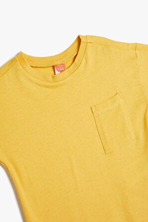 Koton Erkek Bebek Basic Tişört Kısa Kollu Cep Detaylı Pamuklu