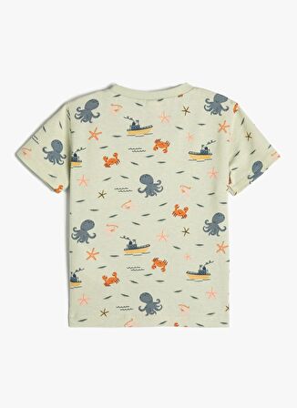 Koton Yeşil Erkek T-Shirt 4SMB10080TK