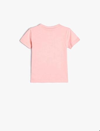 4SMG10021AK Koton Kız Bebek T-shirt PEMBE