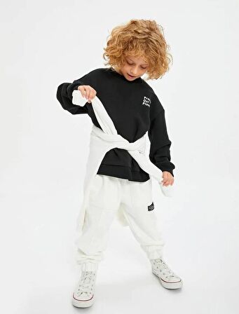 4WKB40169TK Koton Erkek Çocuk Eşofman Alt EKRU