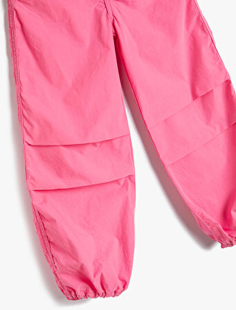 Paraşüt Kot Pantolon Pamuklu Beli Lastikli Cepli - Parachute Jean