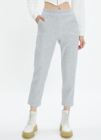 Koton Yüksek Bel Rahat Gri Melanj Kadın Pantolon 4WAL40020IK