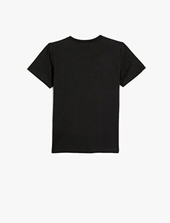 4SKB10067TK Koton Erkek Çocuk T-shirt SİYAH