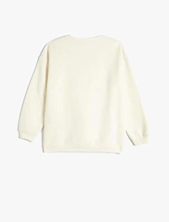 4WKG10574AK Koton Kız Çocuk Sweat EKRU