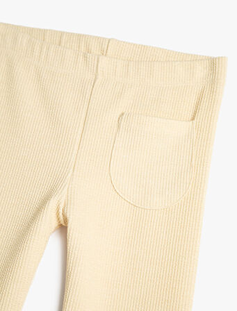 Basic Tayt Cep Detaylı Fitilli Beli Lastikli