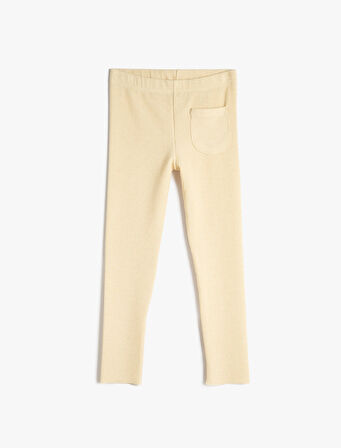 Basic Tayt Cep Detaylı Fitilli Beli Lastikli