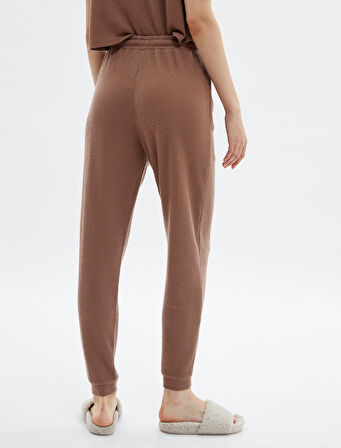 Jogger Eşofman Altı Beli Lastikli Dokulu