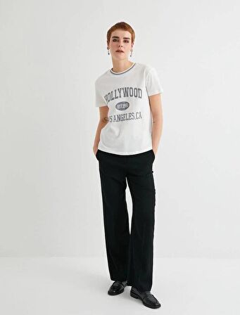 4SAL10039IK Koton Kadın T-shirt EKRU