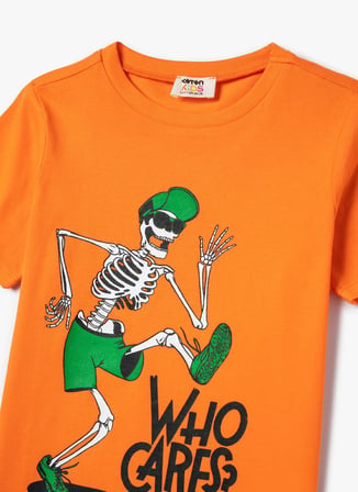 Koton Turuncu Erkek Çocuk T-Shirt 4SKB10039TK