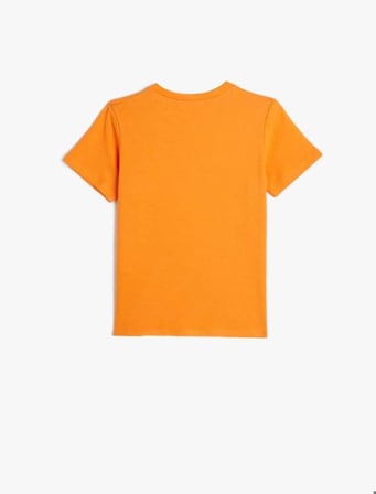 4SKB10154TK Koton Erkek Çocuk T-shirt TURUNCU