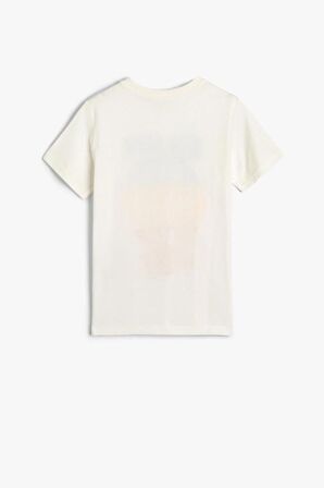 Koton Erkek Çocuk Tişört Kısa Kollu Bisiklet Yaka Slogan Baskılı Pamuklu