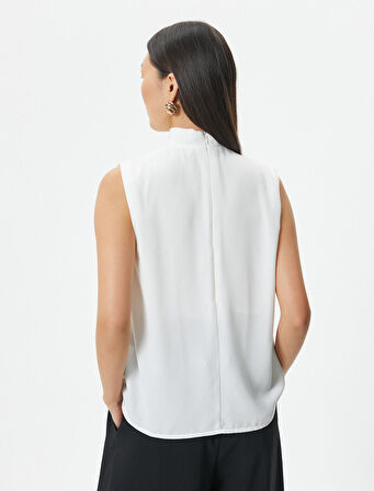 Drape Yaka Bluz Kolsuz