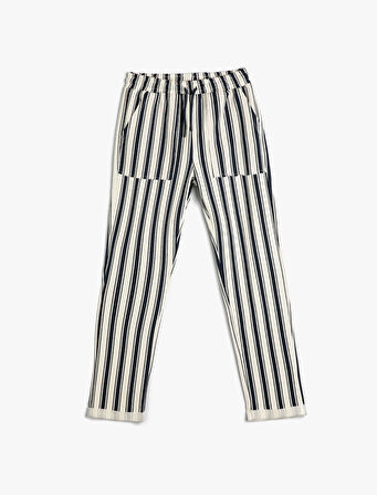 Jogger Eşofman Altı Cep Detaylı Beli Bağlamalı Pamuklu