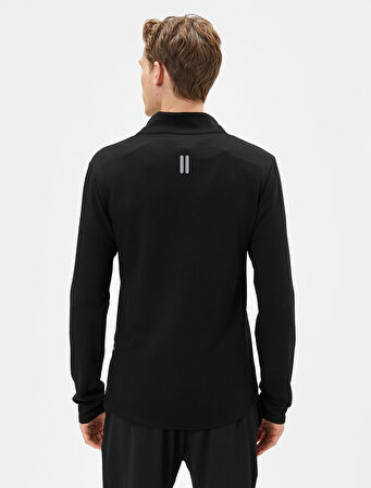 Spor Sweatshirt Yarım Fermuarlı Telefon Cebi Detaylı