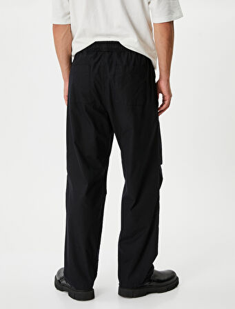 Oversize Paraşüt Bol Pantolon Beli Bağcıklı Cepli