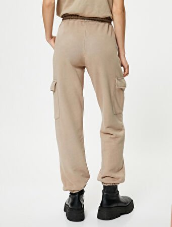 Jogger Pantolon Kargo Cepli Beli Bağcıklı
