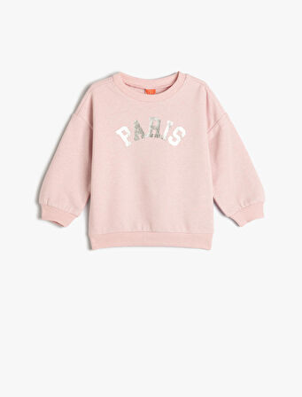 Sweat Uzun Kollu Bisiklet Yaka Şehir Baskılı Şardonlu 