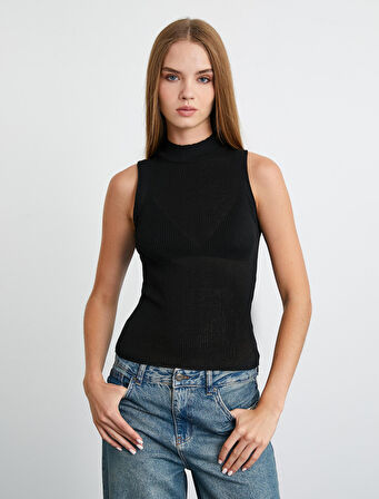 Triko Fitilli Atlet Dik Yaka Slim Fit