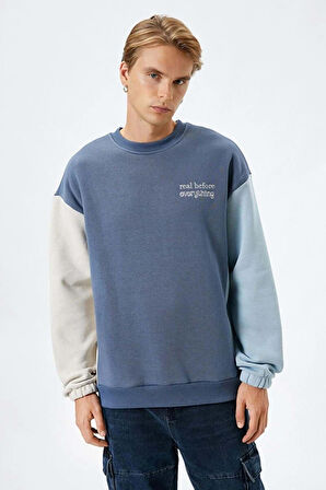 Koton Erkek Giyim Sweatshirt 4wam70178mk Mavi