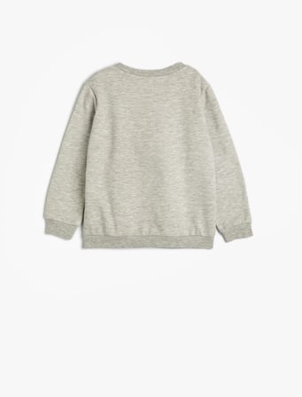 Marvel Sweatshirt Lisanslı Uzun Kollu Bisiklet Yaka Pamuklu Şardonlu
