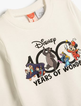 Disney 100. Yıl Özel Sweatshirt Baskılı Lisanslı Uzun Kollu