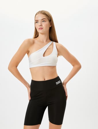 Biker Tayt Yüksek Bel Skinny Baskı Detaylı