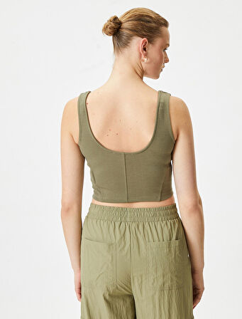 Crop Atlet U Yaka Askılı