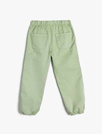 Paraşüt Kot Pantolon Pamuklu Beli Lastikli Cepli - Parachute Jean