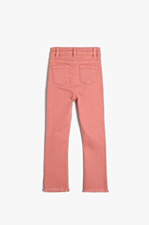 Koton Kız Bebek Pantolon Rahat Kesim Cepli Pamuklu Püskül Detaylı