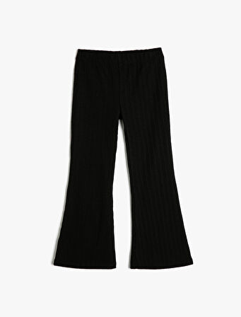İspanyol Paça Pantolon Kaşkorse Beli Lastikli