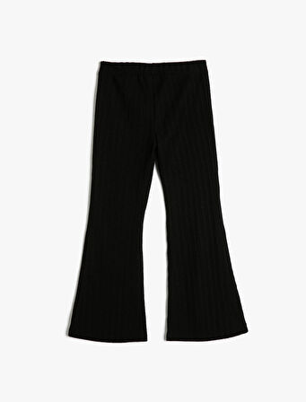İspanyol Paça Pantolon Kaşkorse Beli Lastikli