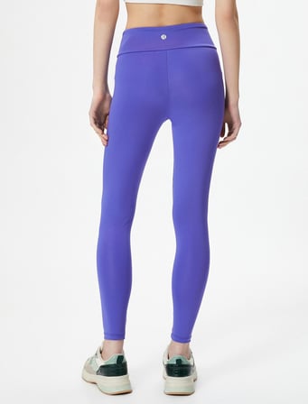 Asimetrik Kesim Yüksek Bel Spor Tayt Slim Fit