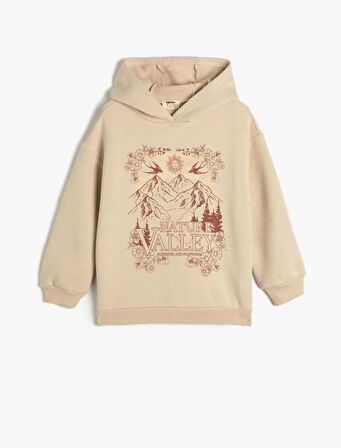 4WKG10575AK Koton Kız Çocuk Sweat BEJ