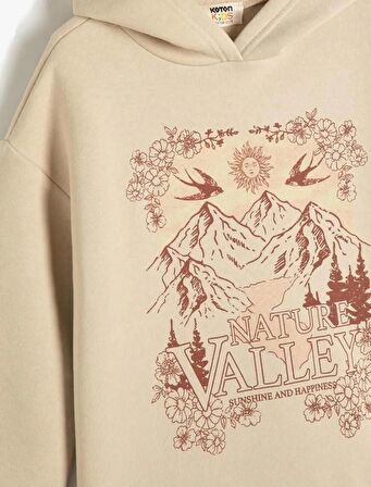 4WKG10575AK Koton Kız Çocuk Sweat BEJ