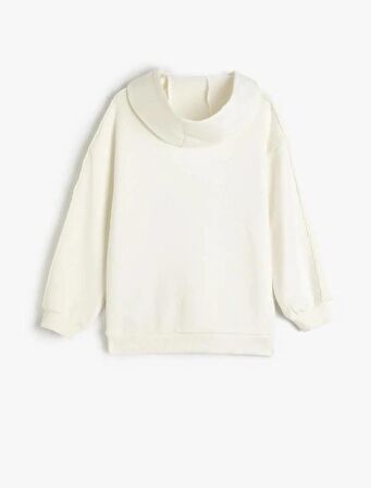 4WKG10592AK Koton Kız Çocuk Sweat EKRU