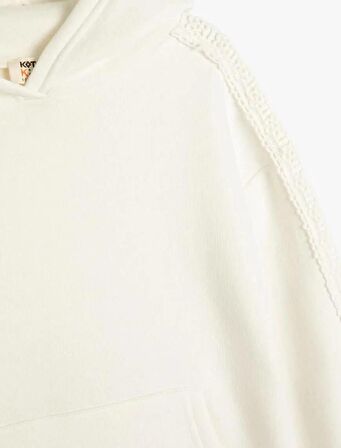 4WKG10592AK Koton Kız Çocuk Sweat EKRU