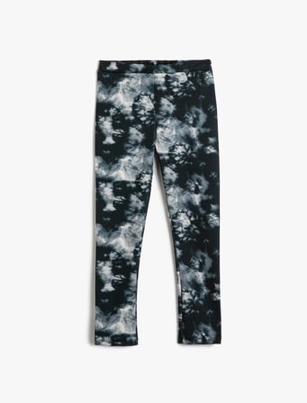 Tayt Beli Lastikli Batik Desenli 