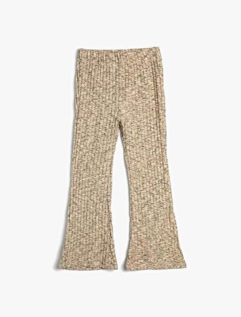 4WKG40329AK Koton Kız Çocuk Eşofman Alt BEJ MELANJ