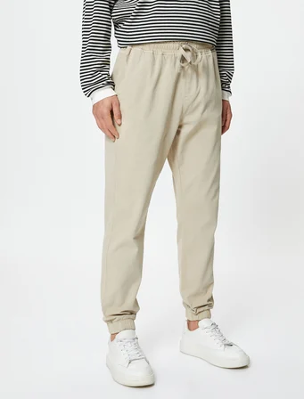 Jogger Pantolon Beli Bağcıklı Cep Detaylı