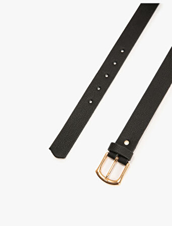 Kemer Suni Deri Metal Toka Detaylı