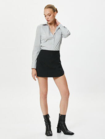 Klasik Gömlek Uzun Kollu Düğmeli Cep Detaylı