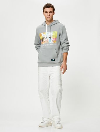 Rick and Morty Hoodie Kanguru Cepli Lisanslı Baskılı